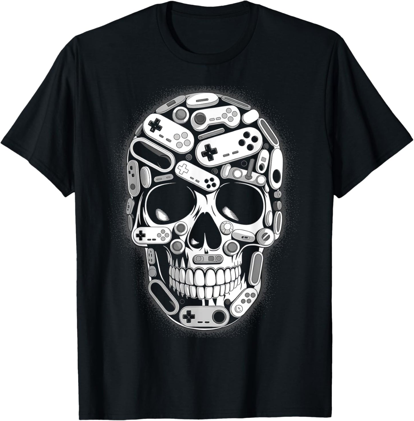 Halloween Skeleton Skull Gamer Boys Men Controller Gaming T-Shirt