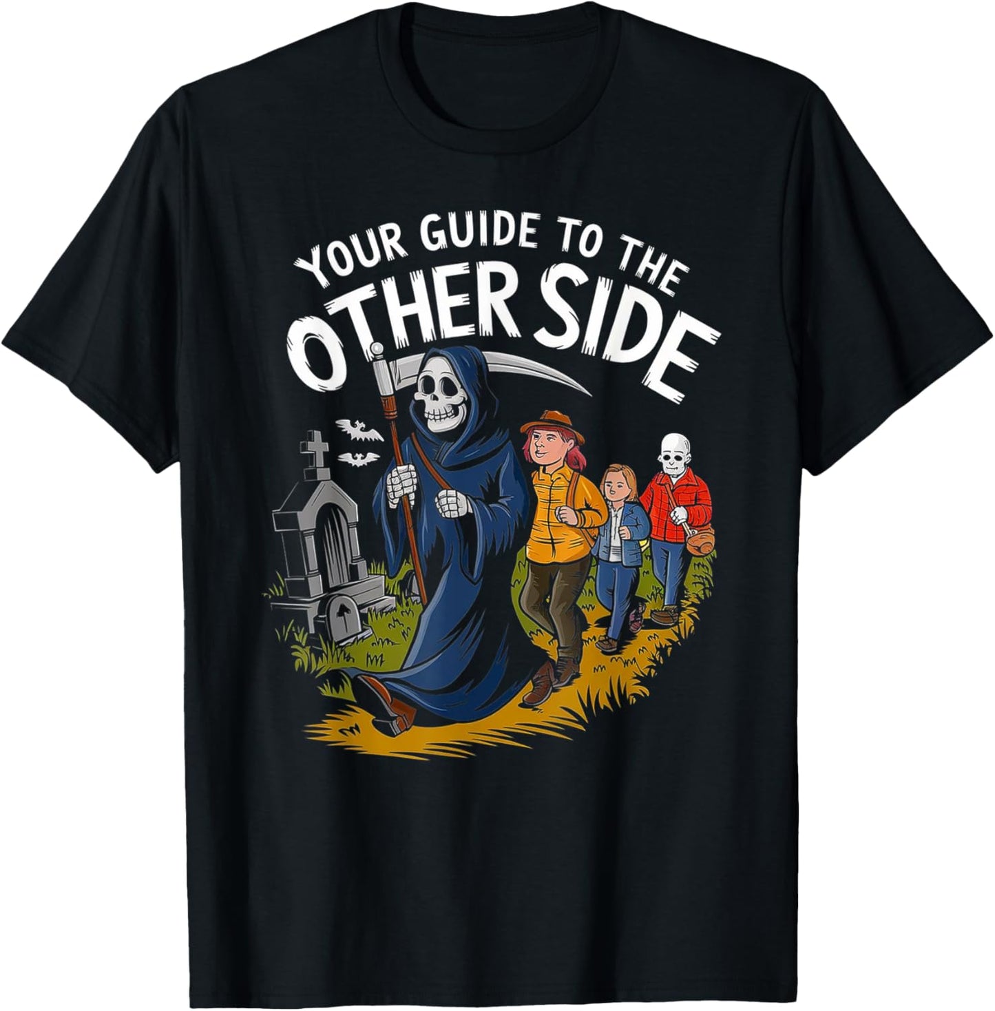 Halloween Grim Reaper Tour Guide Dark Humor T-Shirt