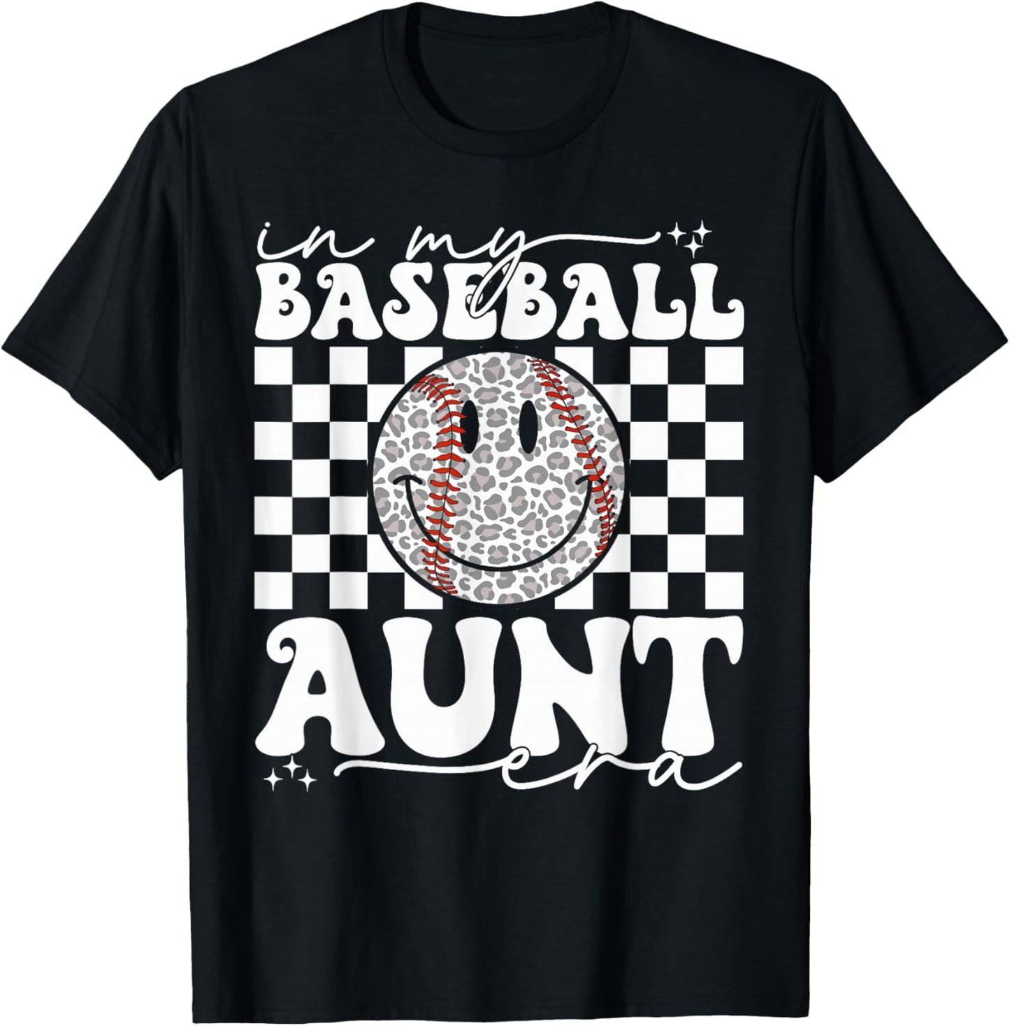 Groovy Vintage In My Baseball Aunt Era Baseball Aunt Auntie T-Shirt