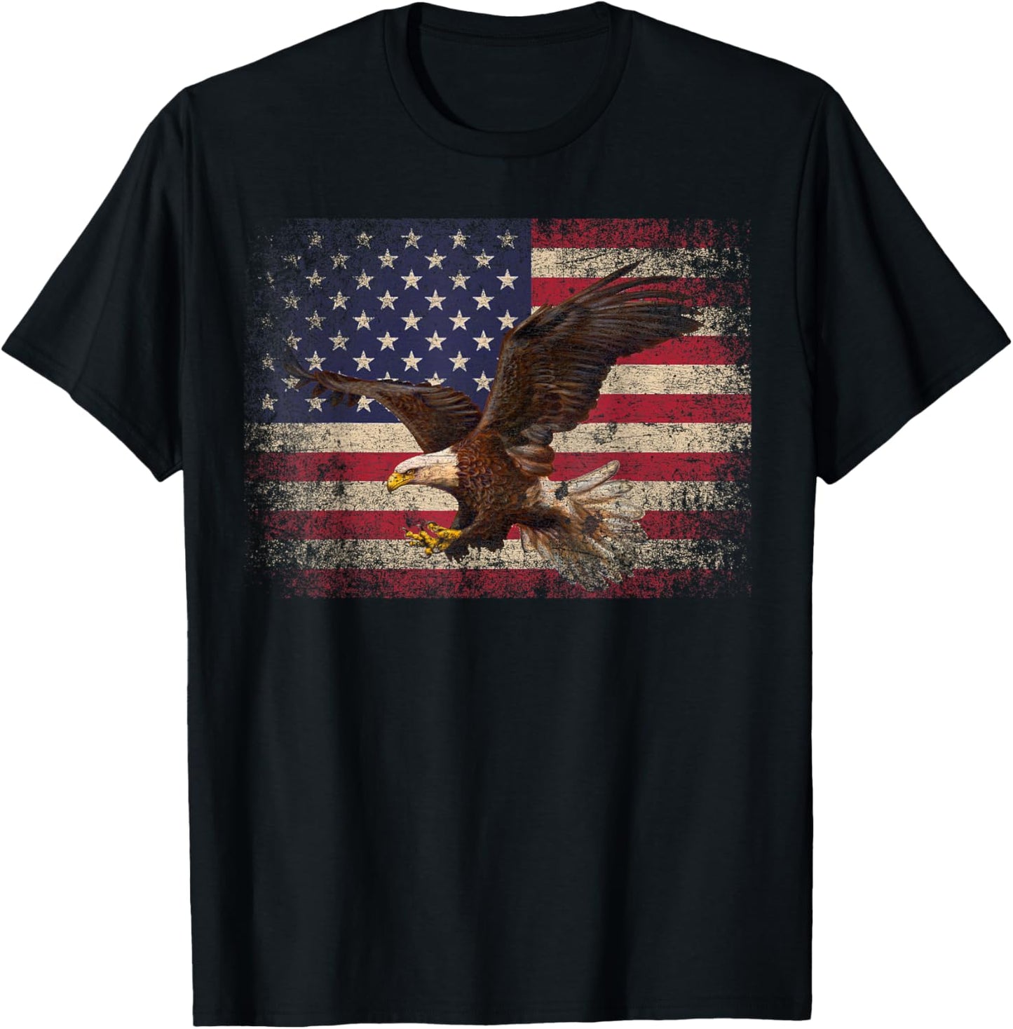 Bald Eagle 4th of July Christmas Gift American Flag Country Women Girls Kids Men T-Shirt
