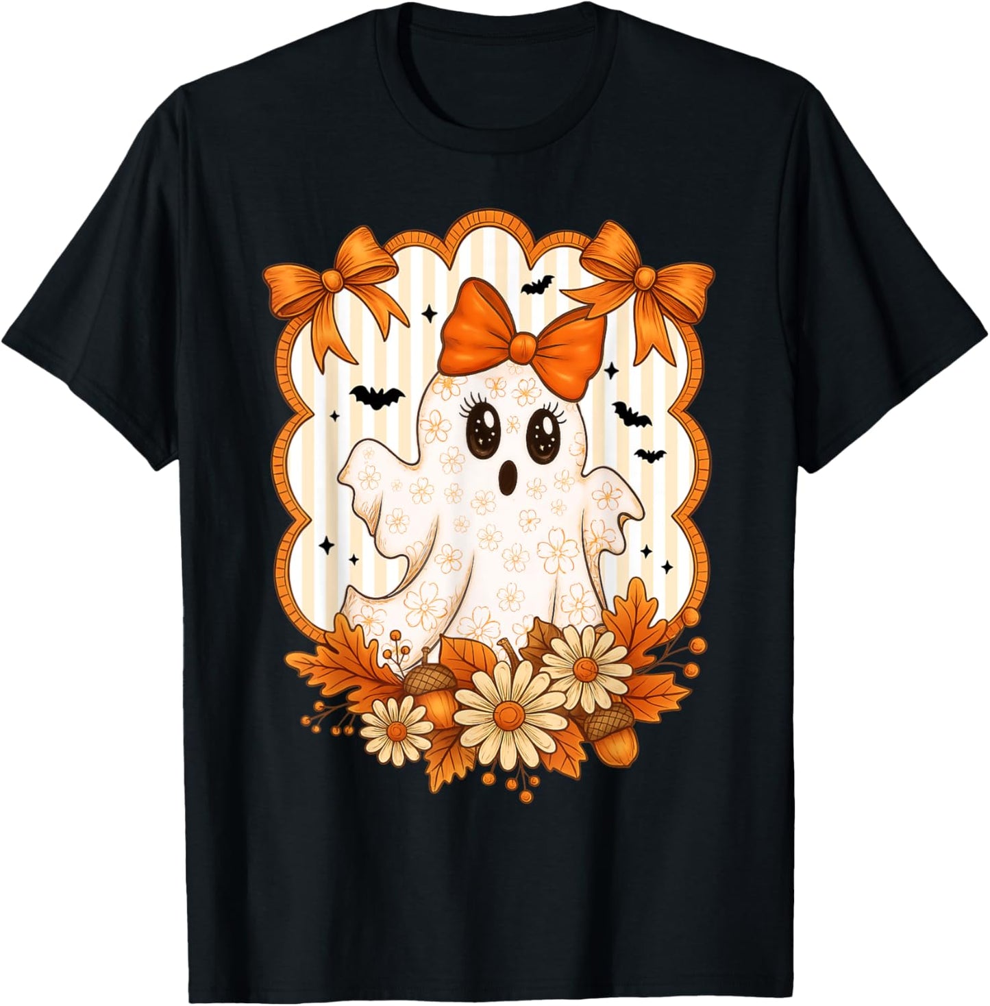 Halloween Ghost Spooky Season Autumn Fall Women Girls T-Shirt