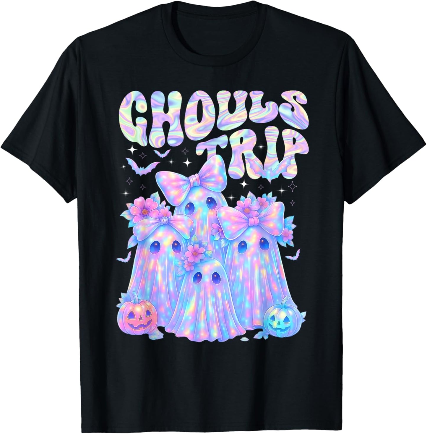 Halloween Preppy Ghost Ghouls Trip Girls Group Cute Spooky T-Shirt