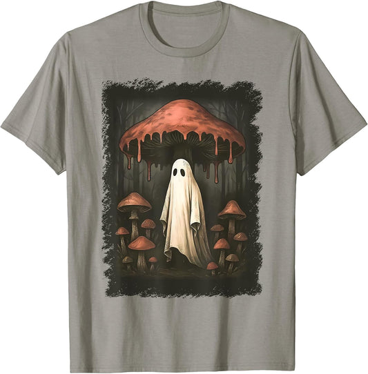 Halloween Cottagecore Ghost Mushroom Spooky Season Men Women T-Shirt