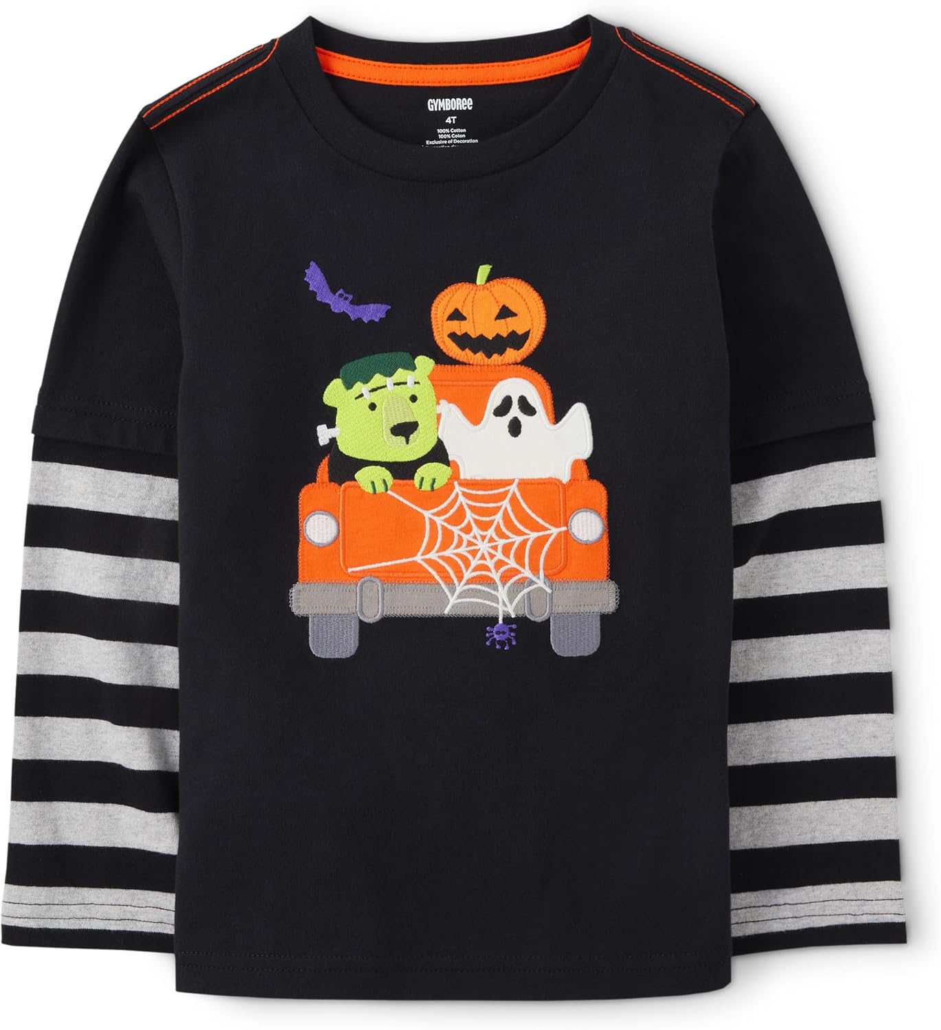 Gymboree Kids' and Toddler Embroidered Graphic Long Sleeve Layered T-Shirts