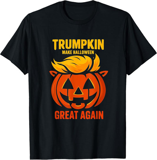 Halloween Skeleton Pumpkin Vintage Retro Fall Spooky Season T-Shirt