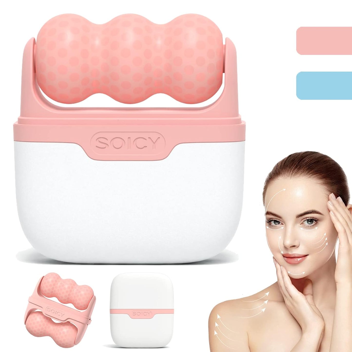 Ice Roller for Face and Eyes, Facial Skin Care Tools With 2 In 1