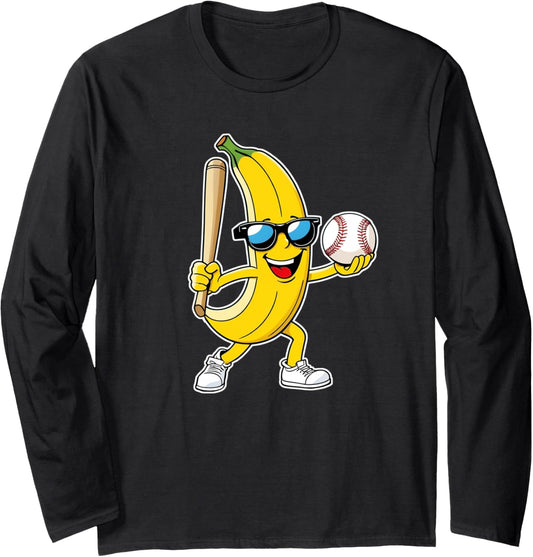 Banana Funny Bananas Men Women Kids Youth Long Sleeve T-Shirt