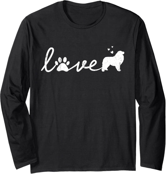 Great Pyrenees Pyr Mom Dad Dog Love Pet Paw Gift Long Sleeve T-Shirt