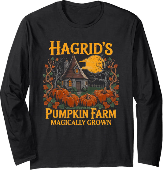 Hagrids Pumpkin Farm Spooky Season Halloween Fun Long Sleeve T-Shirt