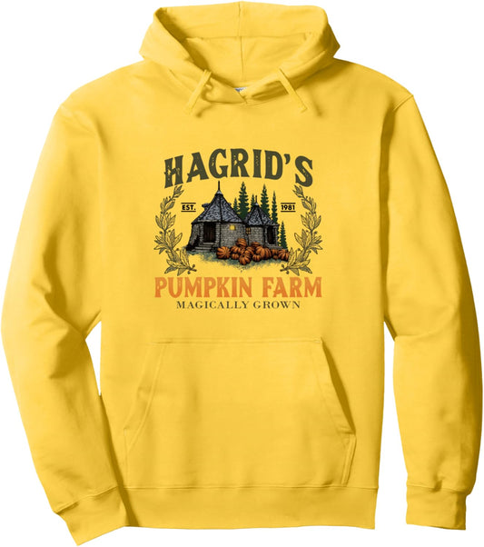 Hagrids Pumpkins Farm Grown Halloween Witch Spooky Season Pullover Hoodie
