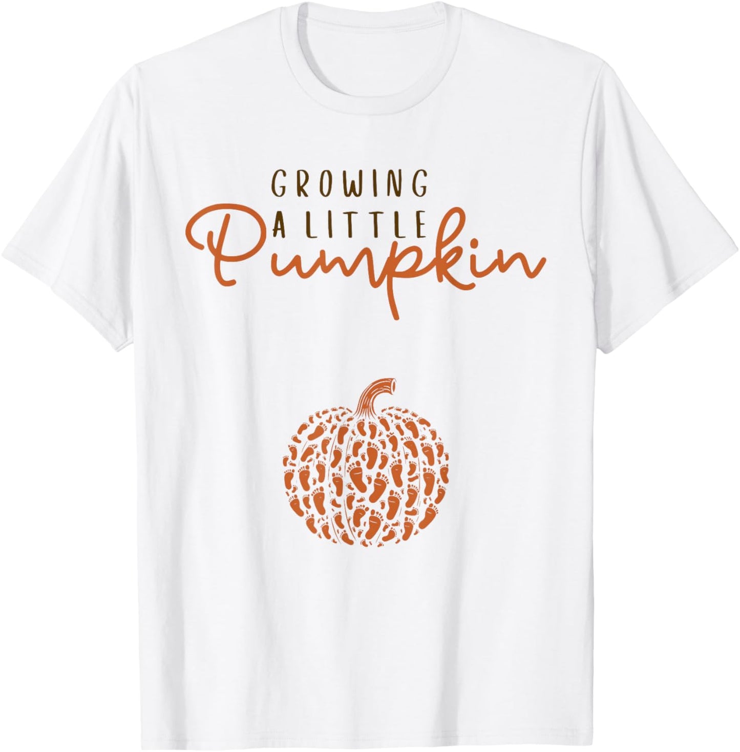 Growing A Little Pumpkin Pregnancy Reveal Halloween T-Shirt