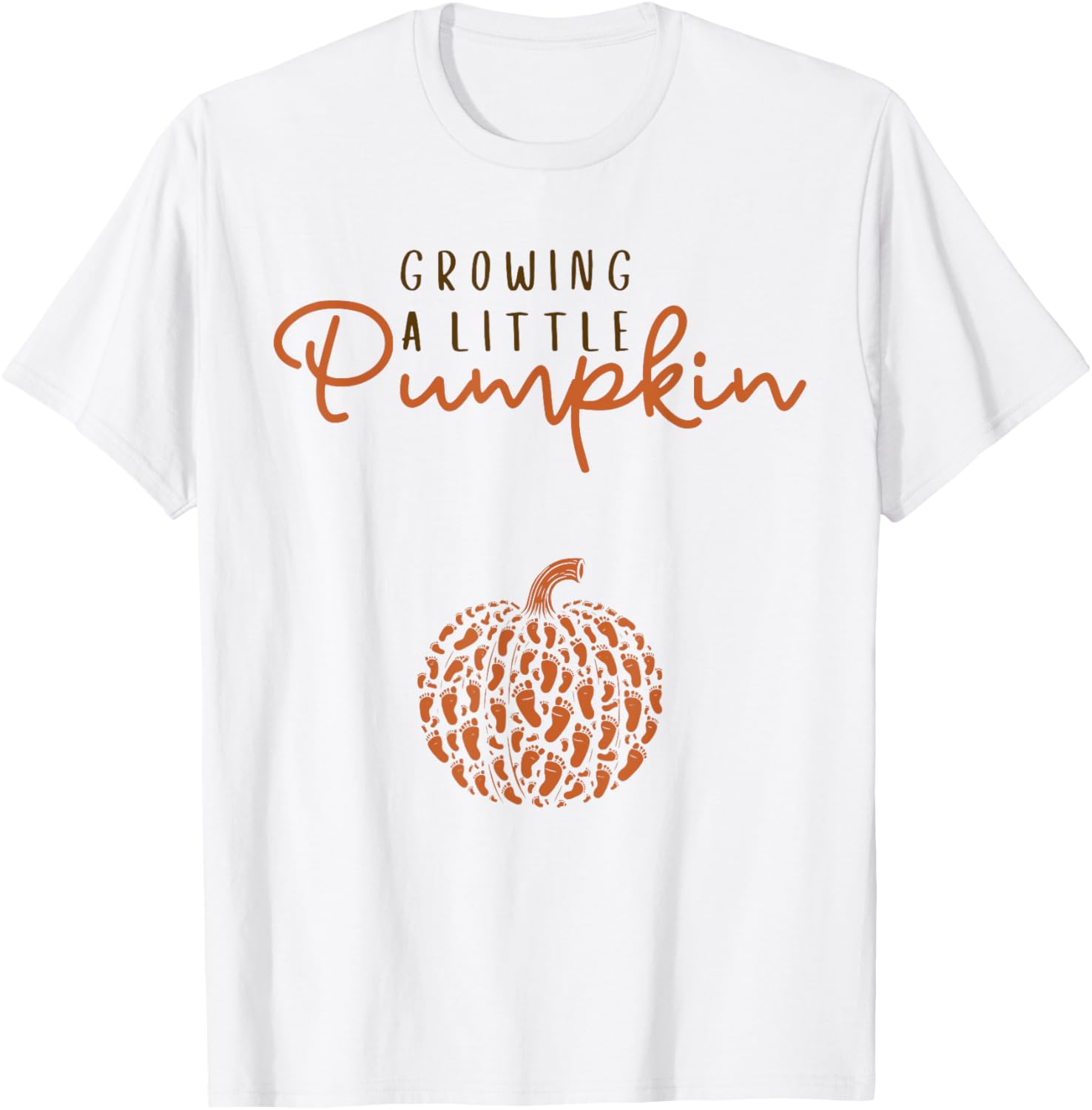 Growing A Little Pumpkin Pregnancy Reveal Halloween T-Shirt