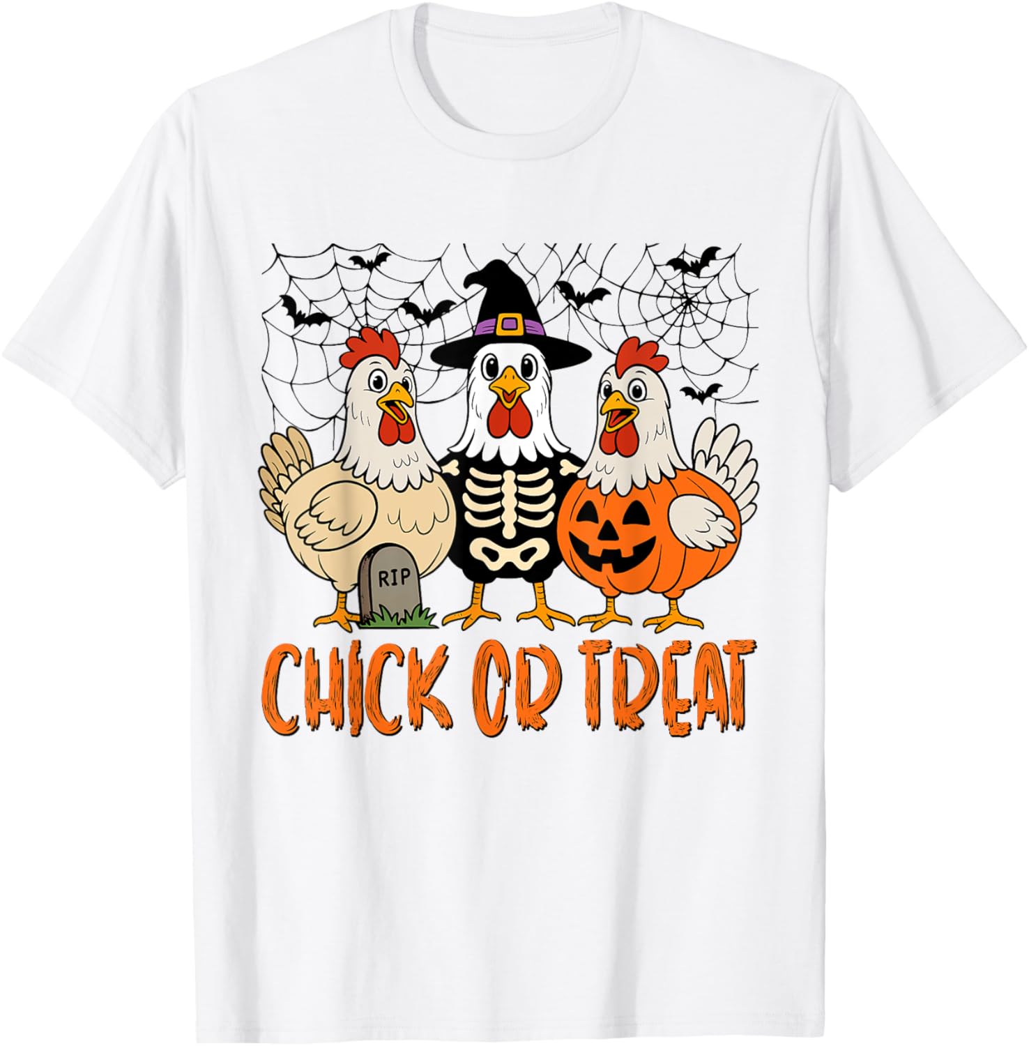 Halloween Chicken Skeleton Chick Or Treat Spooky Season T-Shirt