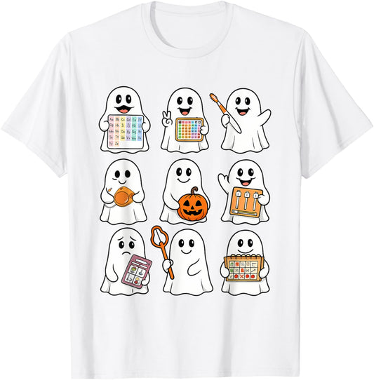 Halloween Spooky Season Speech Language Pathologist SLP Boo T-Shirt