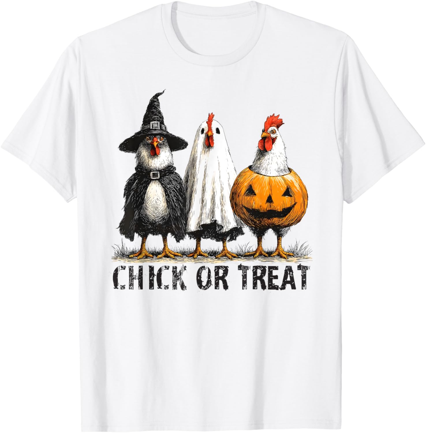 Halloween Chicken Skeleton Chick Or Treat Spooky Season T-Shirt