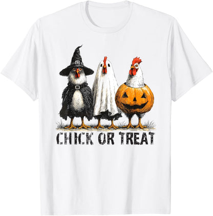 Halloween Chicken Skeleton Chick Or Treat Spooky Season T-Shirt