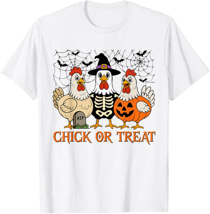 Halloween Chicken Skeleton Chick Or Treat Spooky Season T-Shirt
