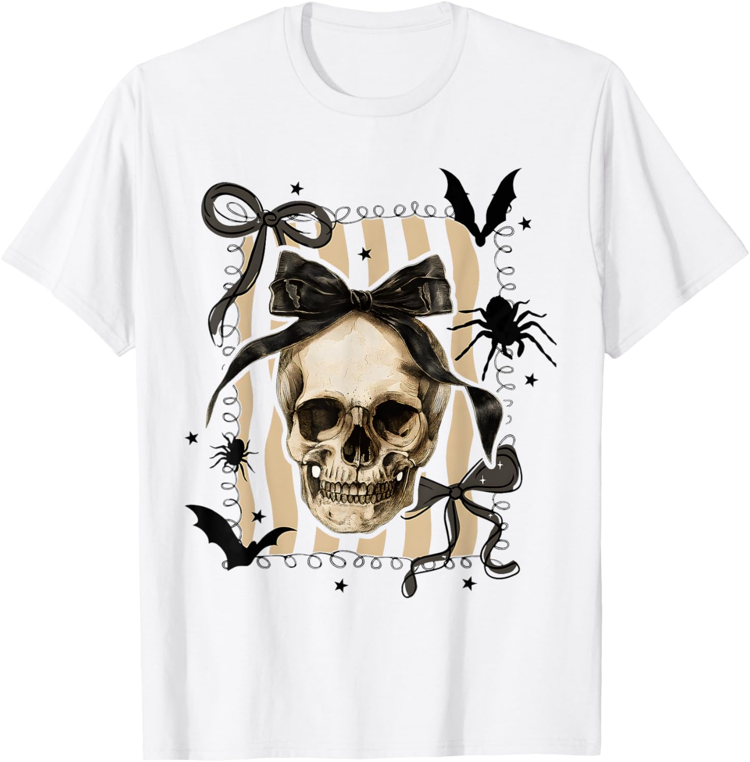 Halloween Coquette Bow Skull Preppy, Funny Spooky Season T-Shirt