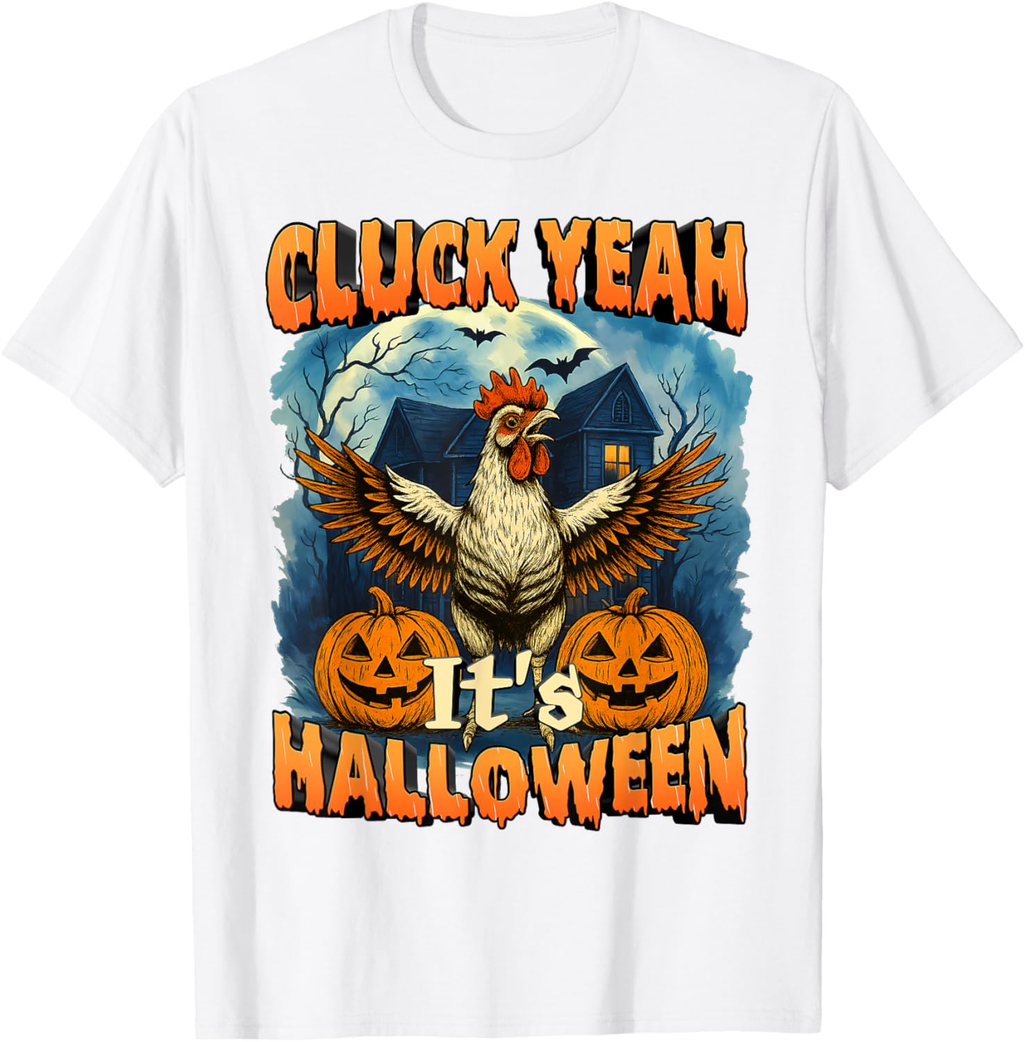 Halloween Spooky Season Chicken Cluck Yeah It's Halloween T-Shirt