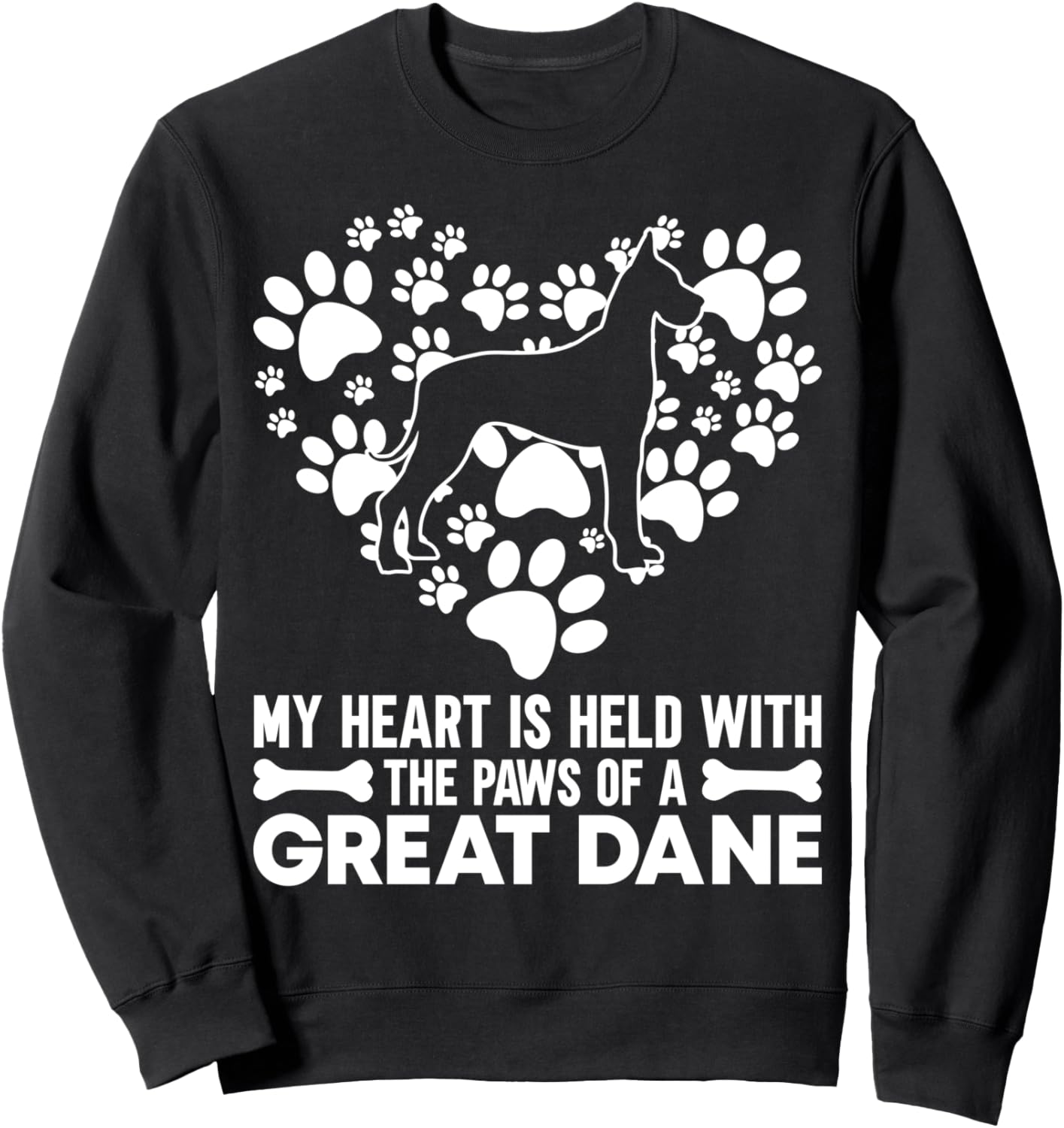 Great Dane Mom Apparel - Heartfelt Dog Moms Design Sweatshirt
