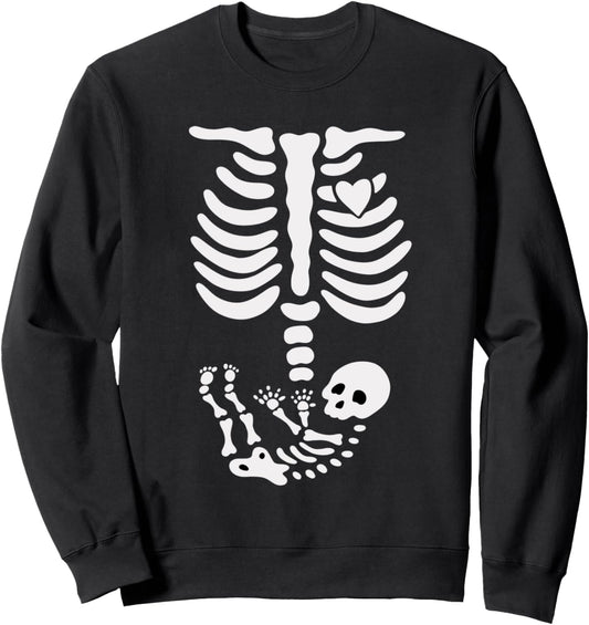 Halloween Skeleton Pregnant Pregnancy Clothing Sweatshirt
