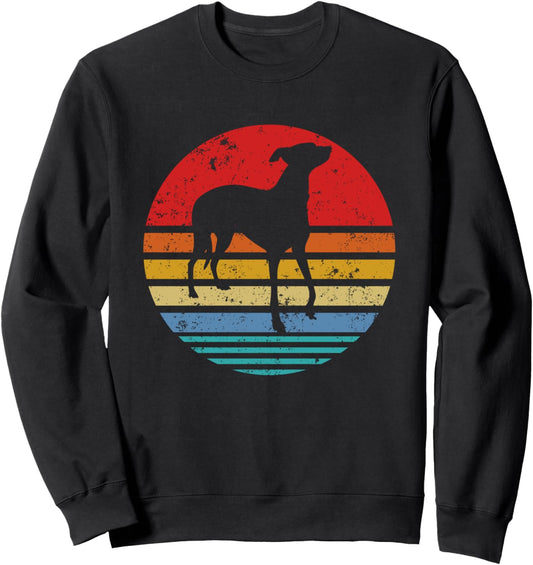 Greyhound Retro Sunset Distressed Mom Dad Dog Lover Gift Sweatshirt