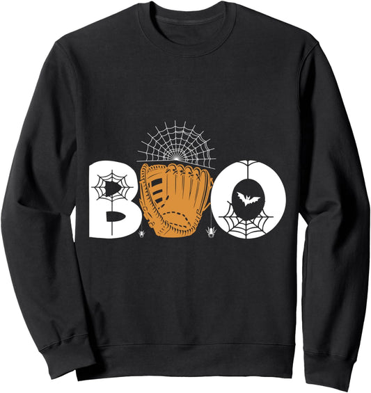 Baseball BOO Halloween Spooky Style Sweatshirt
