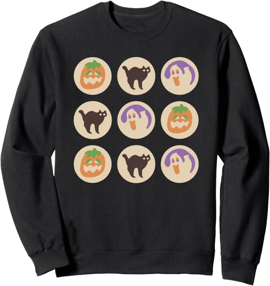 Halloween Cookie Dough Baking Ghost Cat Pumpkin Sweatshirt