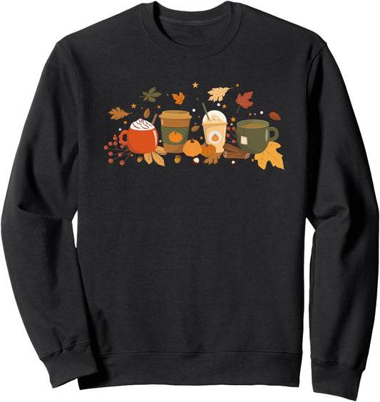 Halloween Coffee Pumpkin Latte Spice Coffee Love Fall Season Sweatshirt