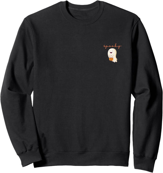 Adorable funny womens halloween ghost trick or treating Sweatshirt