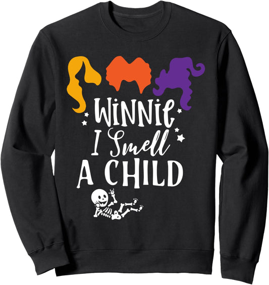 Baby Skeleton Pregnancy Halloween Winnie I Smell A Child Sweatshirt