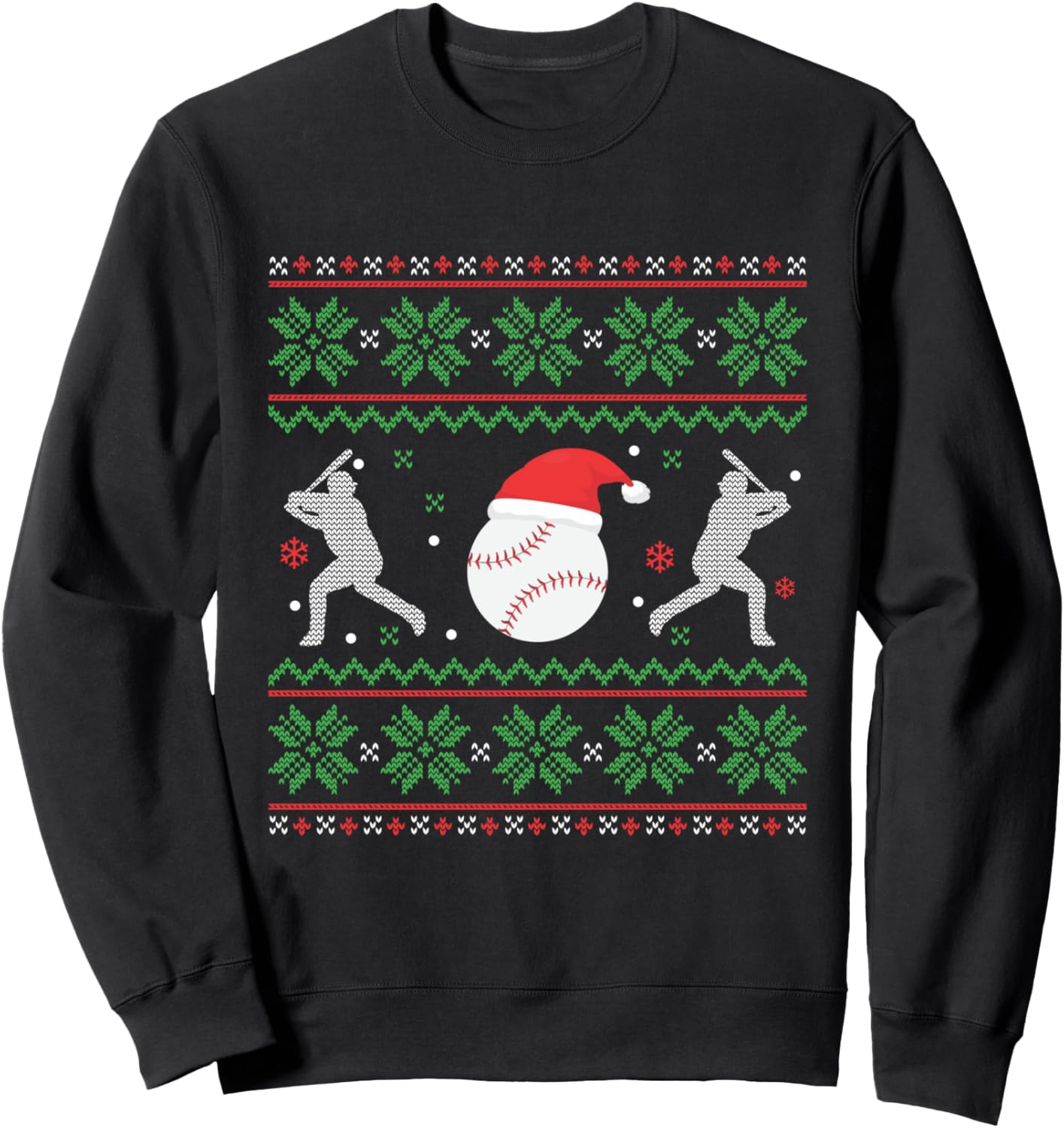 Baseball Ugly Christmas Sweater Funny Xmas Baseball Sweatshirt