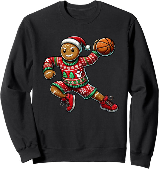 Basketball Christmas Basketball Ugly Christmas Sweatshirt