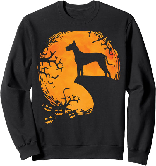 Great Dane Halloween Dog Costume Spooky Great Dane Lover Sweatshirt