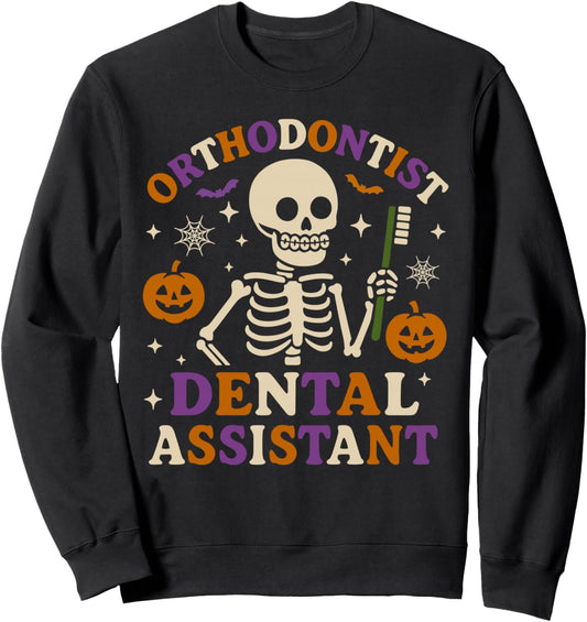 Halloween Orthodontist Orthodontic Dental Assistant Dentist Sweatshirt