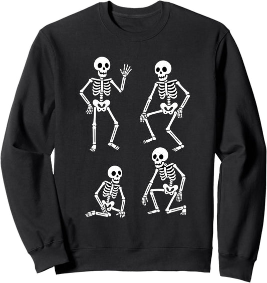 Halloween Party Skeletons Spooky Fun Dancing Skeleton Sweatshirt