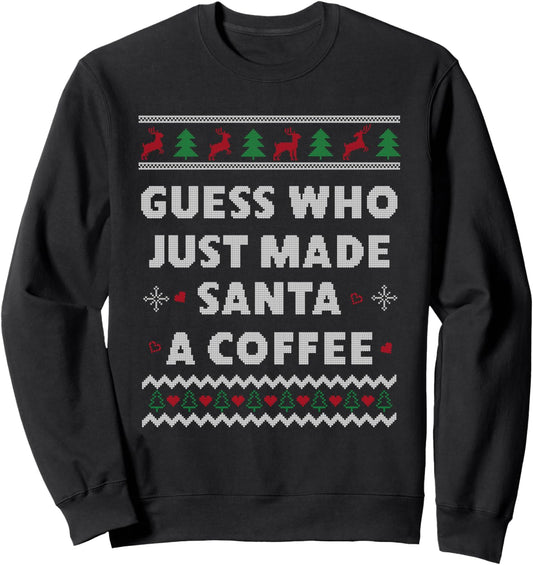 Barista Funny Coffee Barista Ugly Christmas Sweatshirt