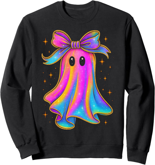 Halloween Girls Ghost Tie Dye Toddler Girl Halloween Costume Sweatshirt