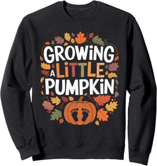 Growing A Little Pumpkin Thanksgiving Pregnancy Vintage Sweatshirt