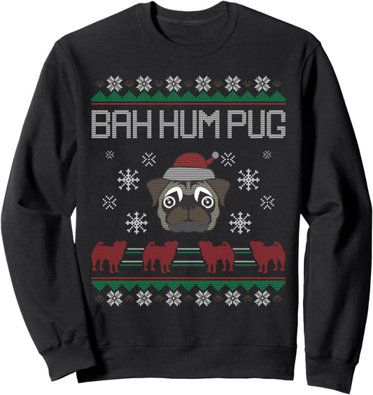 Ba Ham Pug Pugly Christmas Ugly Christmas Sweater Pug Dog Sweatshirt