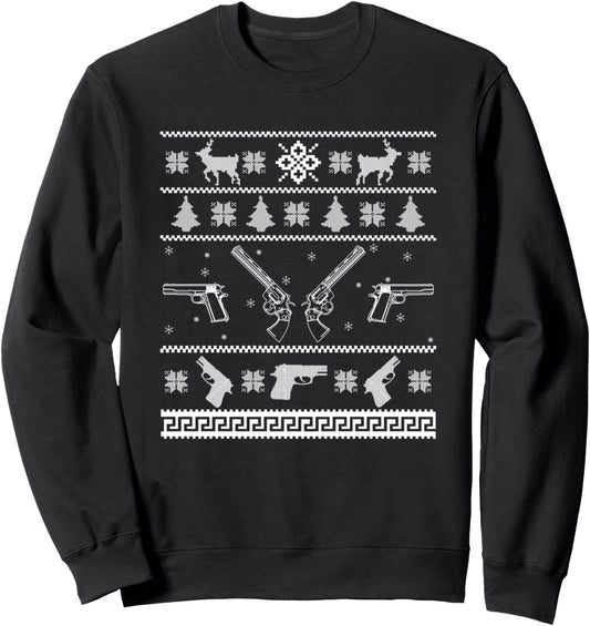 Gun Lover Navy Marine Gifts Gunner Ugly Christmas Sweatshirt