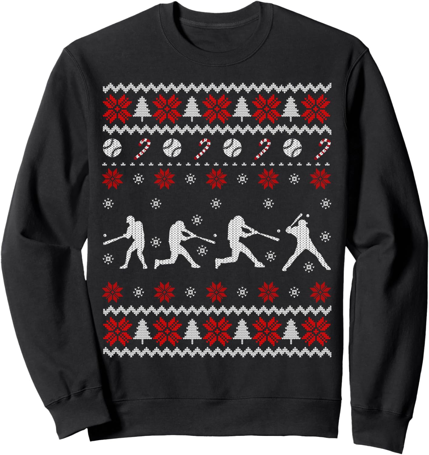 Baseball Players Ugly Christmas Sweater Xmas Gift Sweatshirt