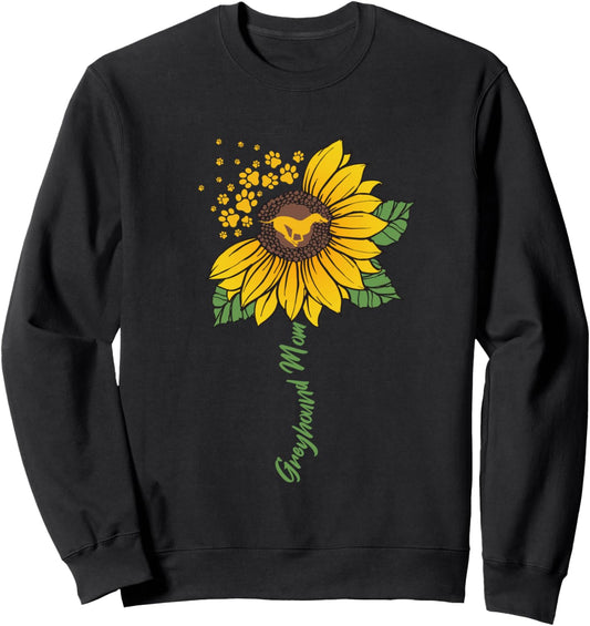 Greyhound Mom Sunflower Greyhound Lover Gifts Dog Mom Mama Sweatshirt