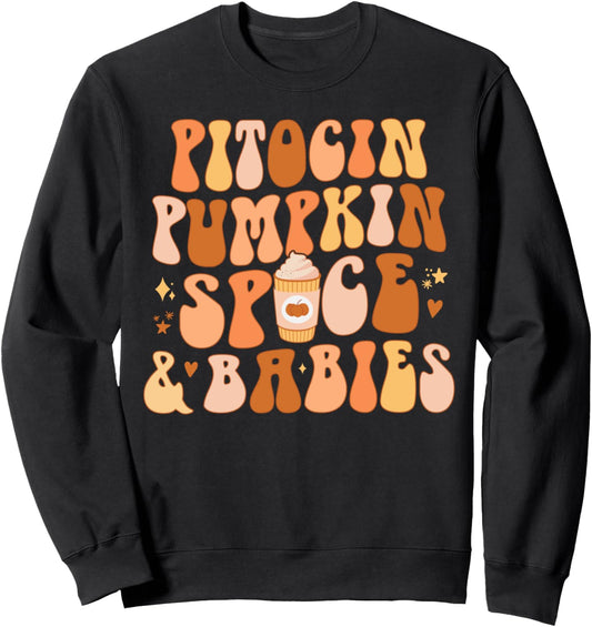 Halloween Labor And Delivery L&amp;D Nurse Fall Pumpkins Midwife Sweatshirt