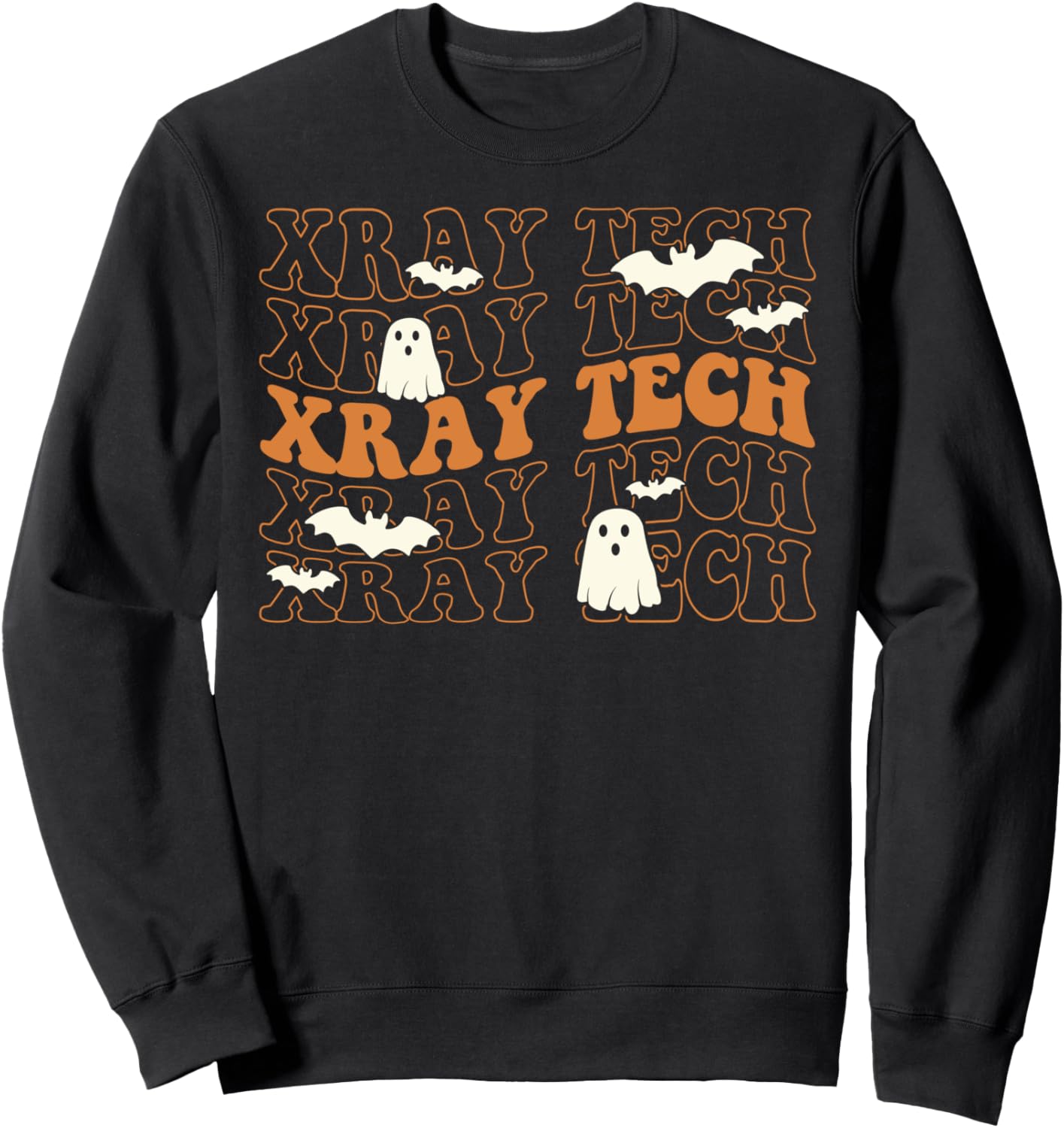 Groovy Spooky Rad Tech Retro Radiologist Halloween XRay Tech Sweatshirt