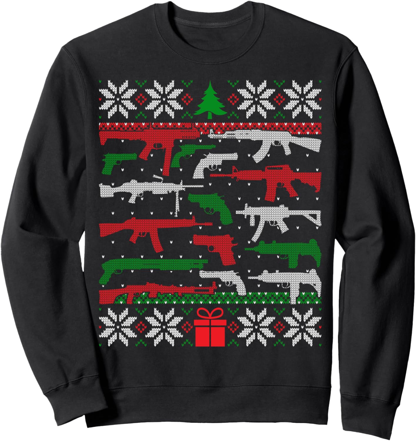 Gun Lover Second Amendment Ugly Christmas Pro Gun Enthusiast Sweatshirt