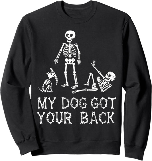 Halloween Skeletons Dog Got Your Back Costume Men Women Kids Sweatshirt