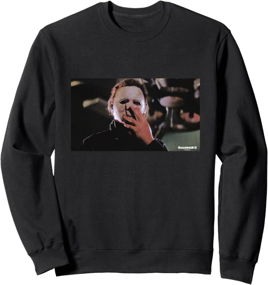 Halloween II Michael Myers Mask Movie Still Sweatshirt