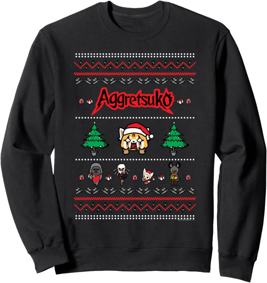 Aggretsuko Ugly Christmas Sweater Rage Sweatshirt Sweatshirt