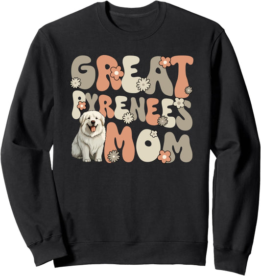 Great Pyrenees Dog Groovy World's Best Great Pyrenees Mom Sweatshirt